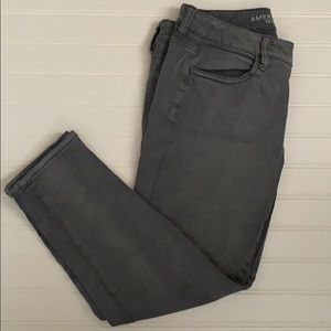Grey AE crop jeggings